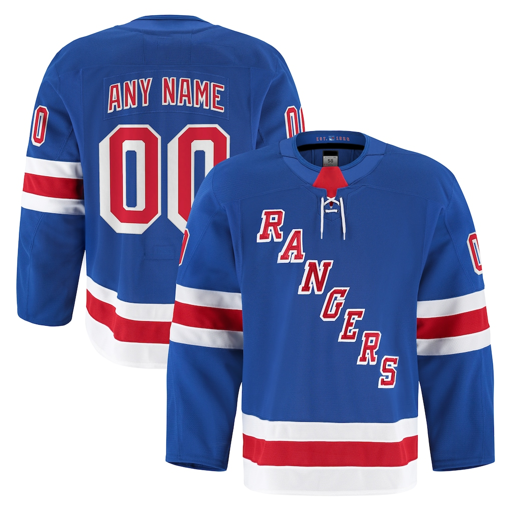 Jdoa Custom NY.Rangers Royal Home Authentic Pro Jerseys