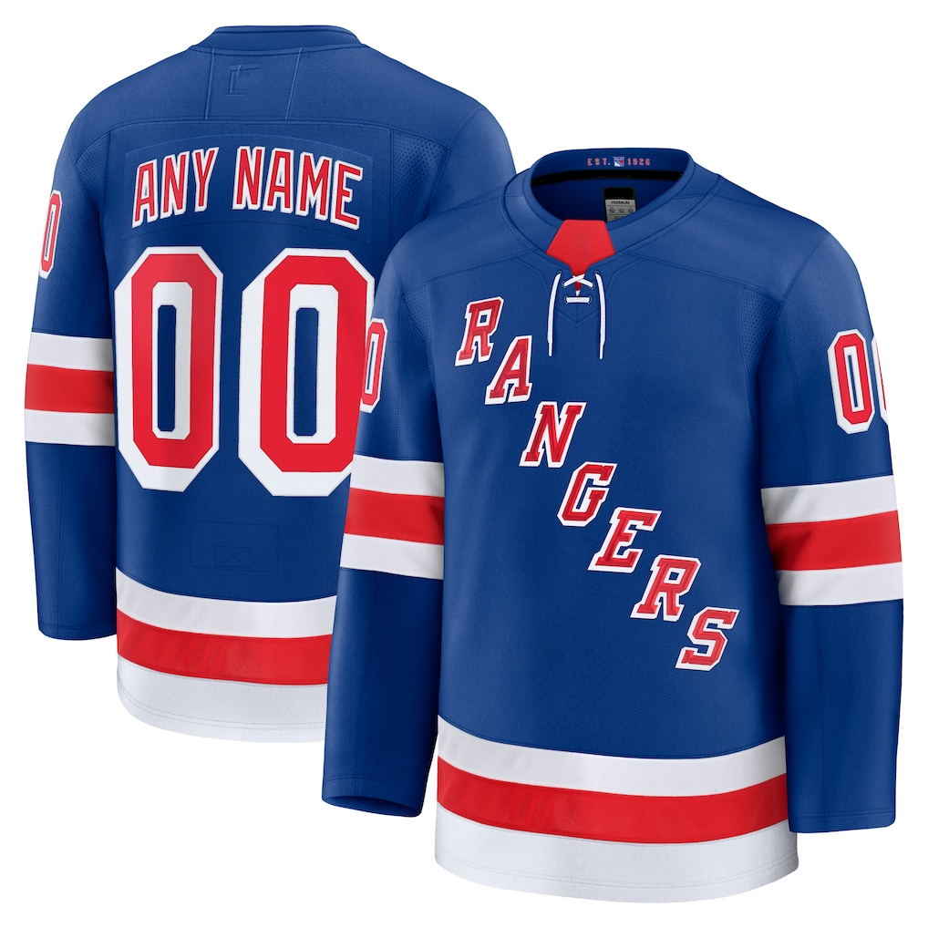 Jdoa Custom NY.Rangers Royal Home Premium Jerseys