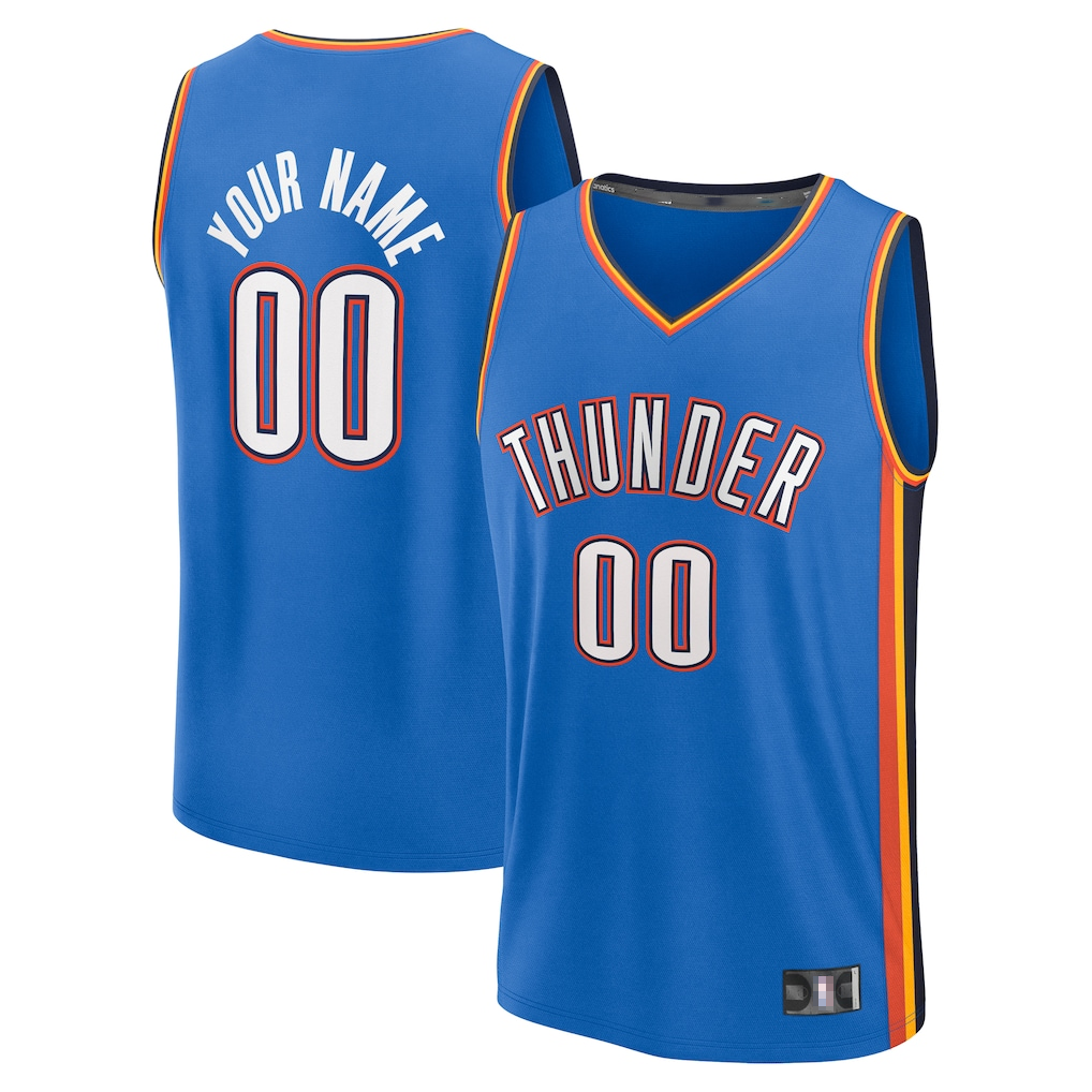 Jdoa Custom OC.Thunder Blue Fast Break Stitched Jerseys - Icon Edition