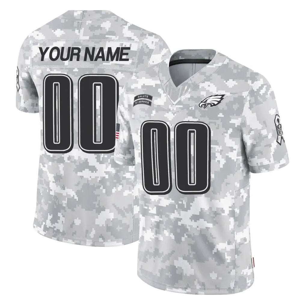 Jdoa Custom P.Eagles Arctic Camo Salute to Service Limited Game Any Name & Numbers Stitched Jerseys