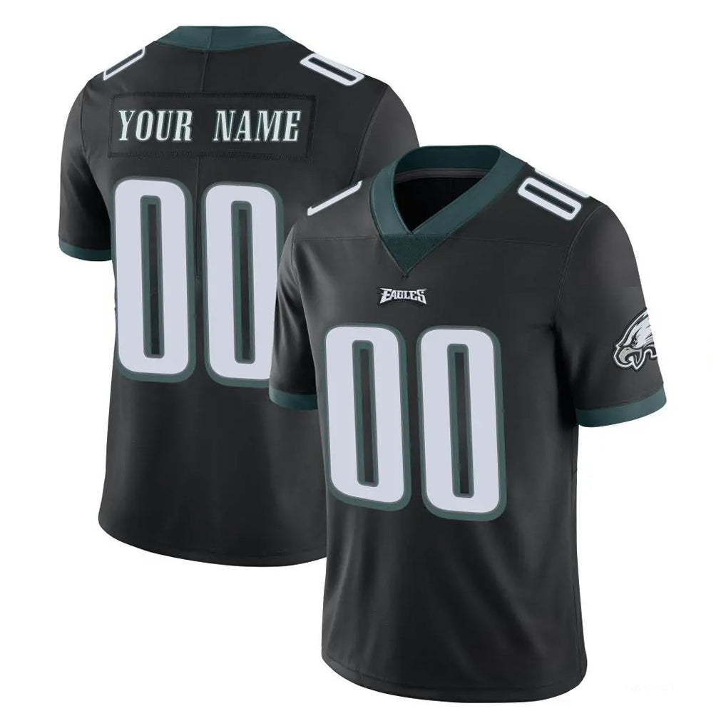 Jdoa Custom P.Eagles Black Limited Vapor Untouchable Home Game Any Name & Numbers Stitched Jerseys