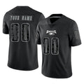 Jdoa Custom P.Eagles Black Reflective Limited Home Game Any Name & Numbers Stitched Jerseys
