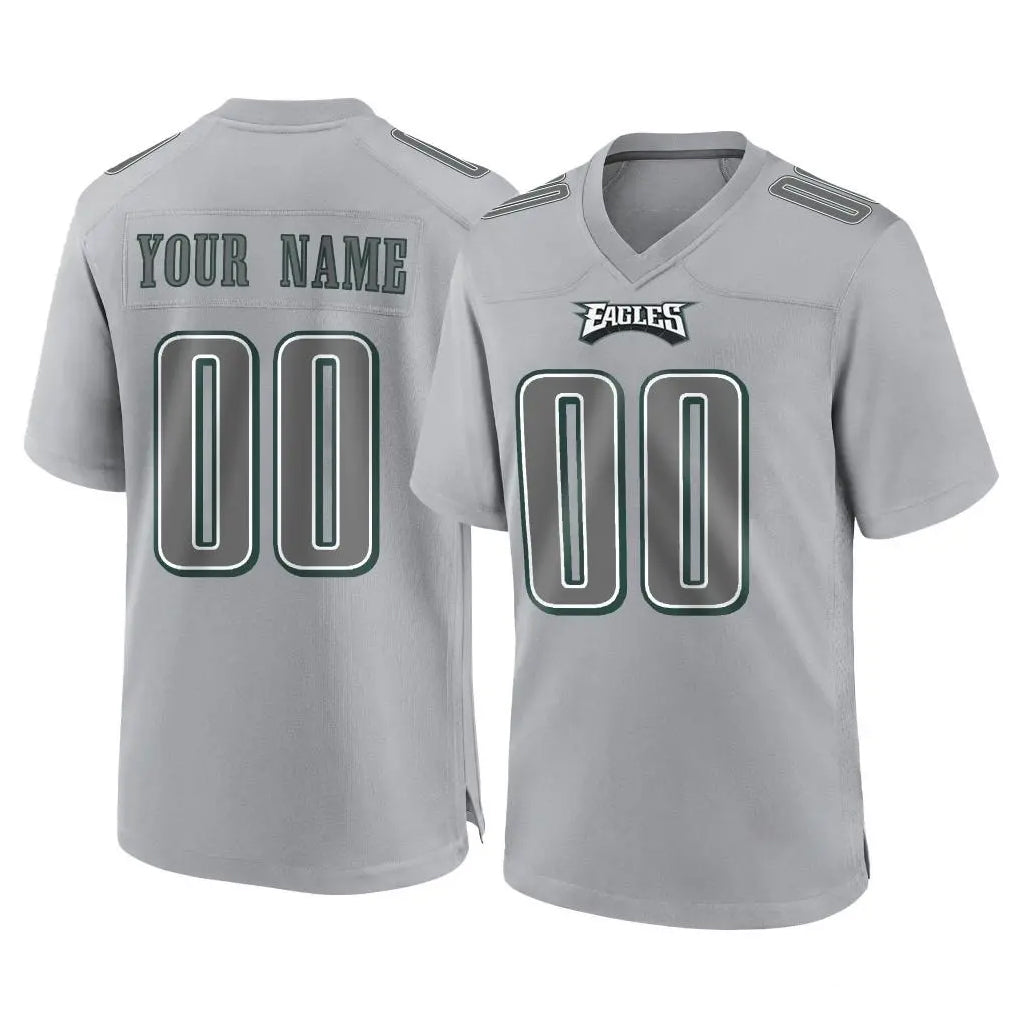 Jdoa Custom P.Eagles Gray Atmosphere Fashion Home Game Any Name & Numbers Stitched Jerseys