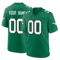 Jdoa Custom P.Eagles Green Kelly Alternate Home Game Any Name & Numbers Stitched Jerseys