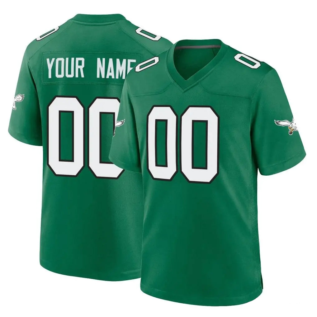 Jdoa Custom P.Eagles Green Kelly Alternate Home Game Any Name & Numbers Stitched Jerseys