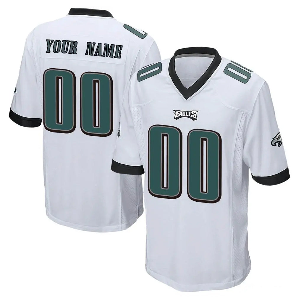Jdoa Custom P.Eagles White Home Game Any Name & Numbers Stitched Jerseys