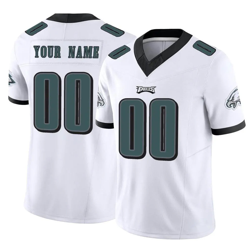 Jdoa Custom P.Eagles White Limited Vapor F.U.S.E. Home Game Any Name & Numbers Stitched Jerseys