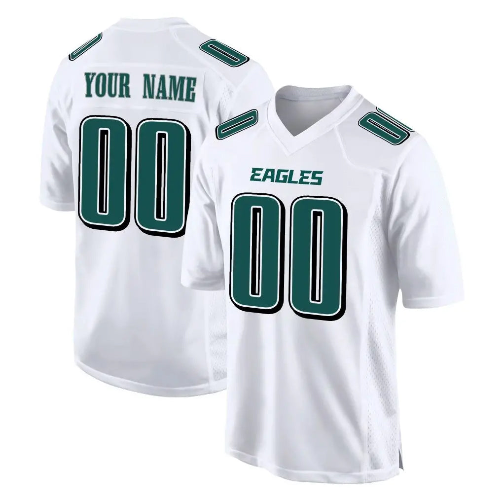 Jdoa Custom P.Eagles White Tundra Fashion Home Game Any Name & Numbers Stitched Jerseys