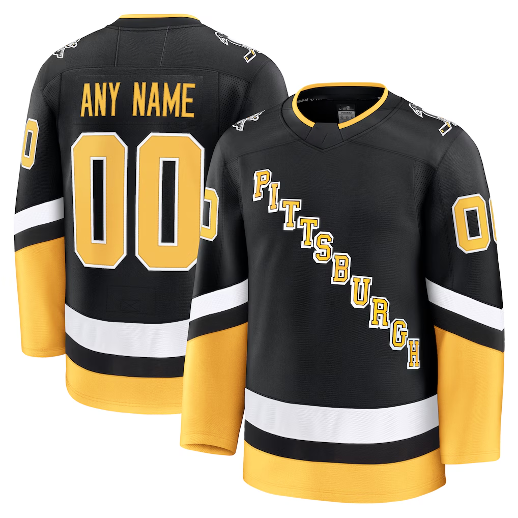 Jdoa Custom P.Penguins Black Alternate Premium Jerseys