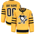 Jdoa Custom P.Penguins Gold Alternate Authentic Pro Jerseys