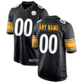 Jdoa Custom P.Steelers Black Home Game Stitched Jerseys