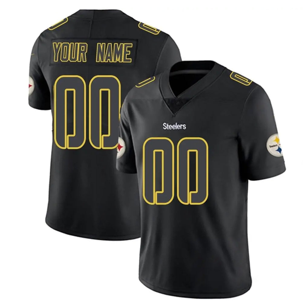 Jdoa Custom P.Steelers Black Impact Limited Home Game Any Name & Numbers Stitched Jerseys