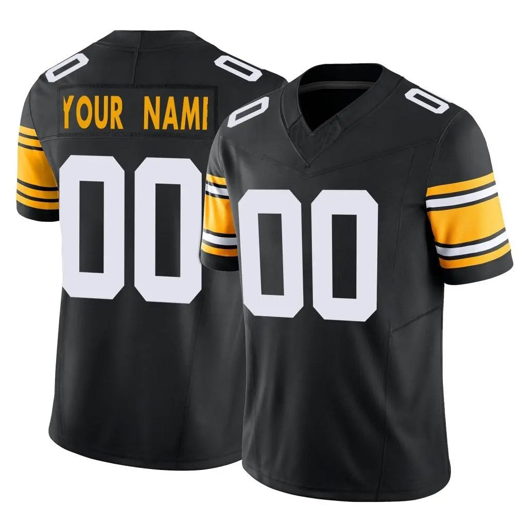 Jdoa Custom P.Steelers Black Limited Alternate Vapor F.U.S.E. Home Game Any Name & Numbers Stitched Jerseys