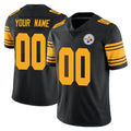 Jdoa Custom P.Steelers Black Limited Color Rush Home Game Any Name & Numbers Stitched Jerseys