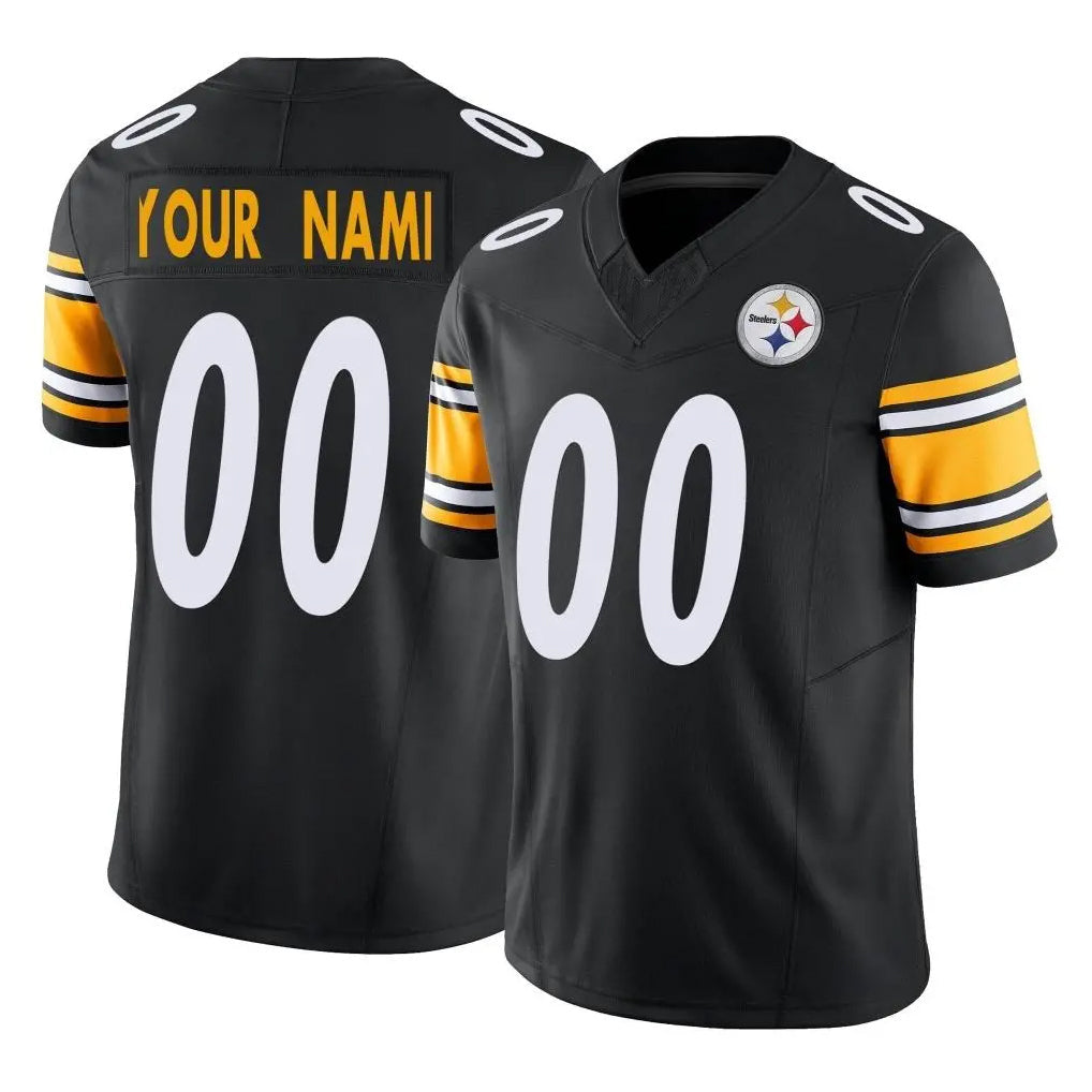 Jdoa Custom P.Steelers Black Limited Vapor F.U.S.E. Home Game Any Name & Numbers Stitched Jerseys