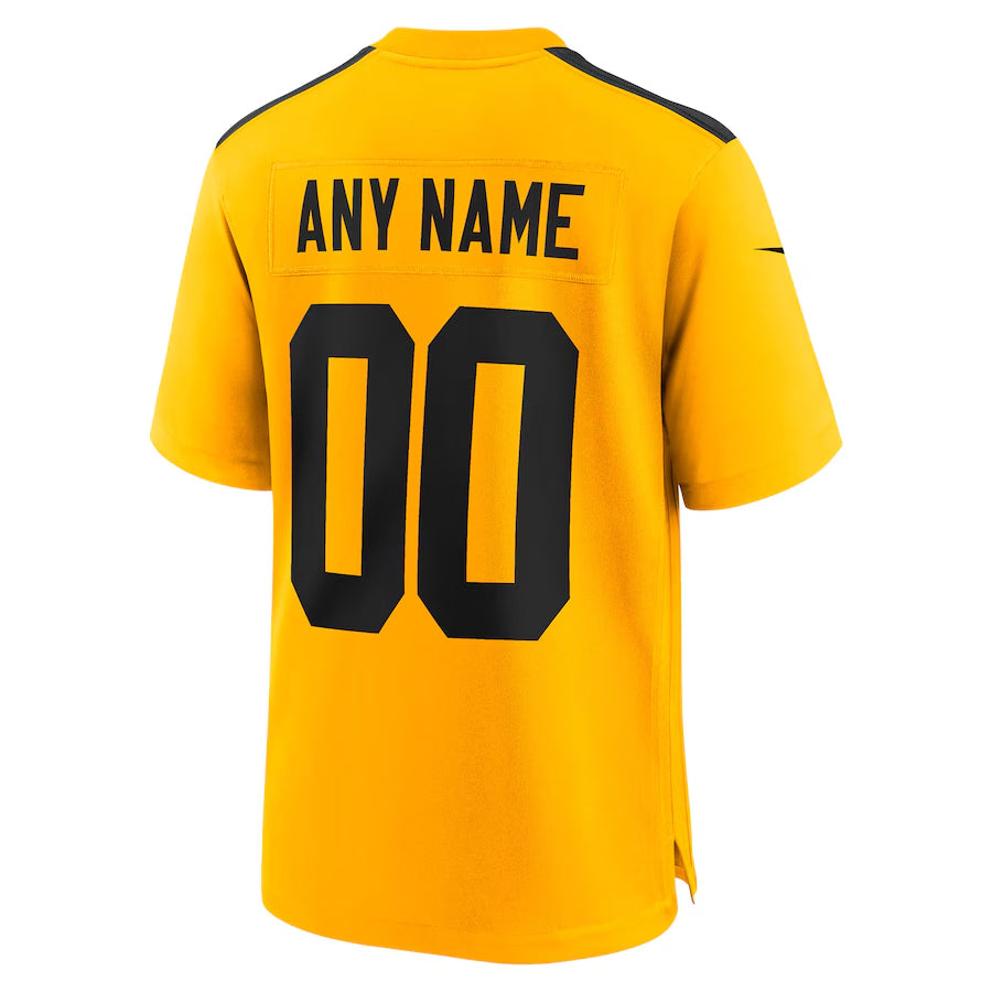 Jdoa Custom P.Steelers Gold Alternate Game Stitched Jerseys