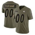 Jdoa Custom P.Steelers Olive 2025 Salute To Service Limited Home Game Any Name & Numbers Stitched Jerseys