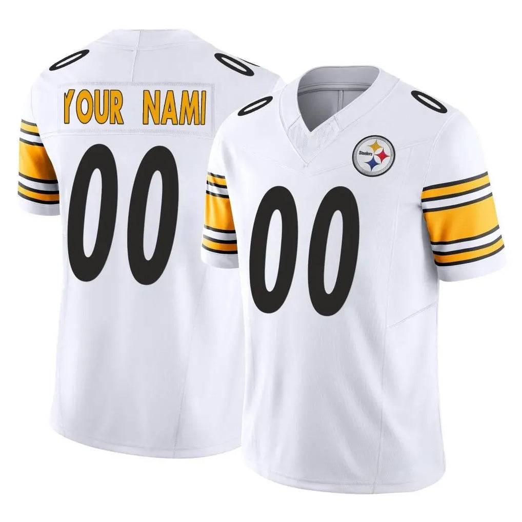 Jdoa Custom P.Steelers White Limited Vapor F.U.S.E. Home Game Any Name & Numbers Stitched Jerseys