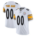 Jdoa Custom P.Steelers White Limited Vapor Untouchable Home Game Any Name & Numbers Stitched Jerseys