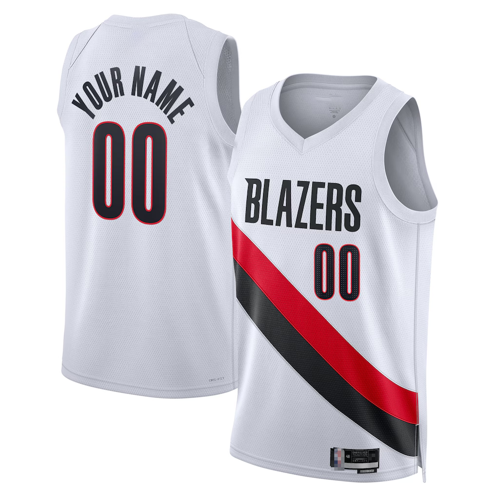 Jdoa Custom PT.Blazers White Swingman Jerseys - Association Edition