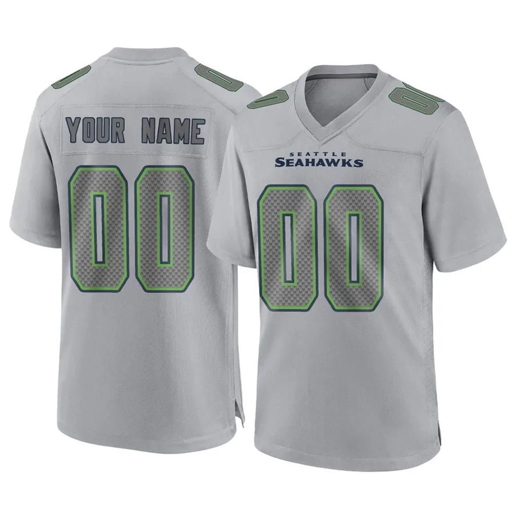Jdoa Custom S.Seahawks Gray Atmosphere Fashion Home Game Any Name & Numbers Stitched Jerseys