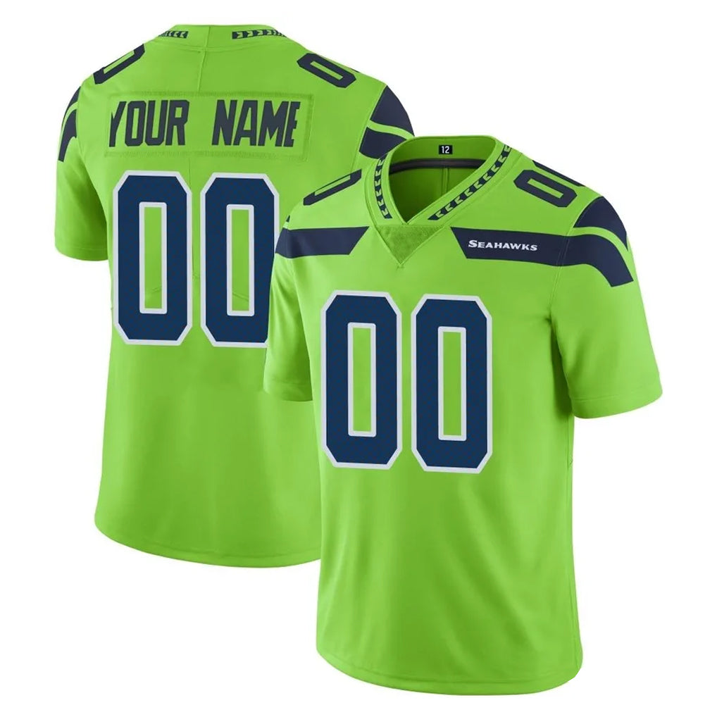 Jdoa Custom S.Seahawks Green Limited Color Rush Home Game Any Name & Numbers Stitched Jerseys