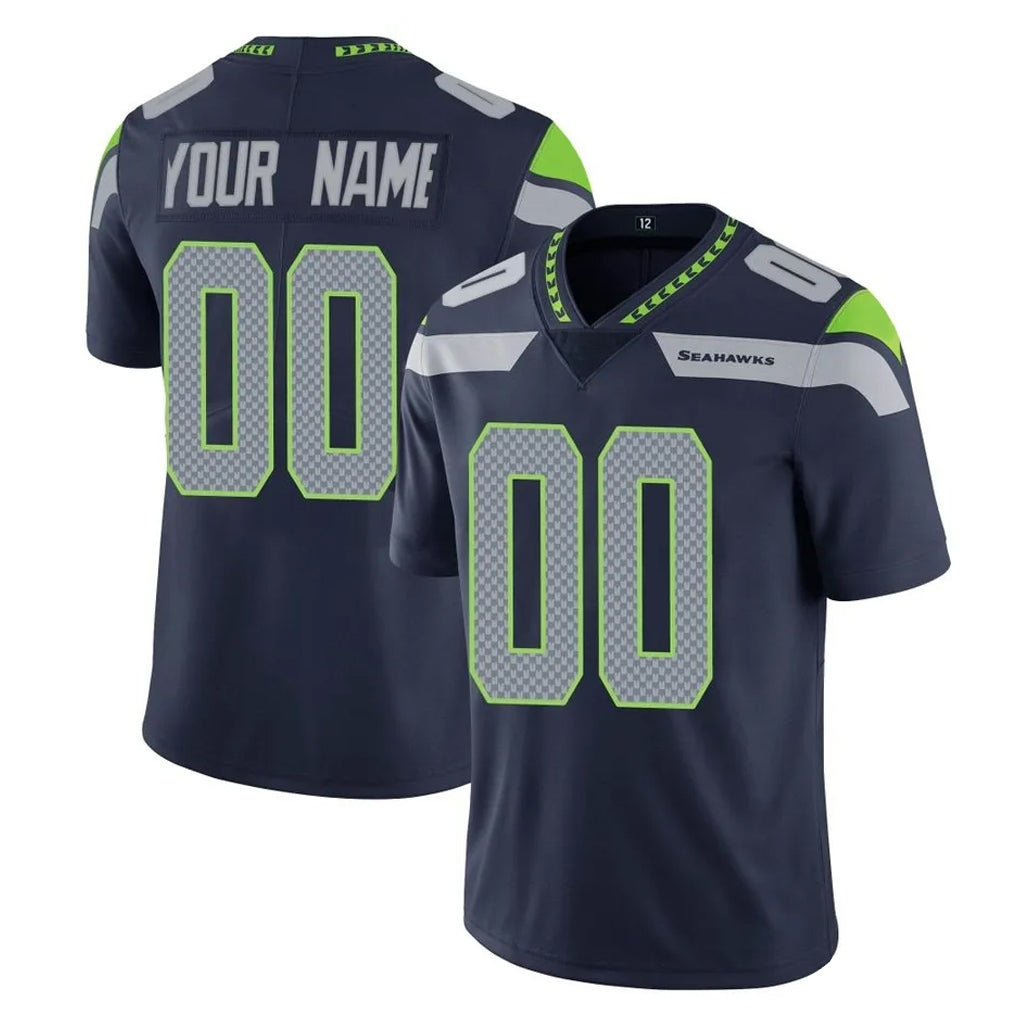 Jdoa Custom S.Seahawks Navy Limited Vapor Untouchable Home Game Any Name & Numbers Stitched Jerseys