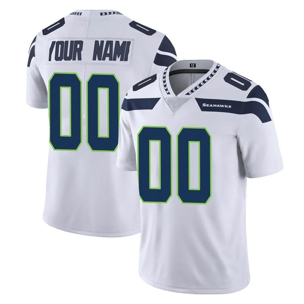 Jdoa Custom S.Seahawks White Limited Vapor Untouchable Home Game Any Name & Numbers Stitched Jerseys