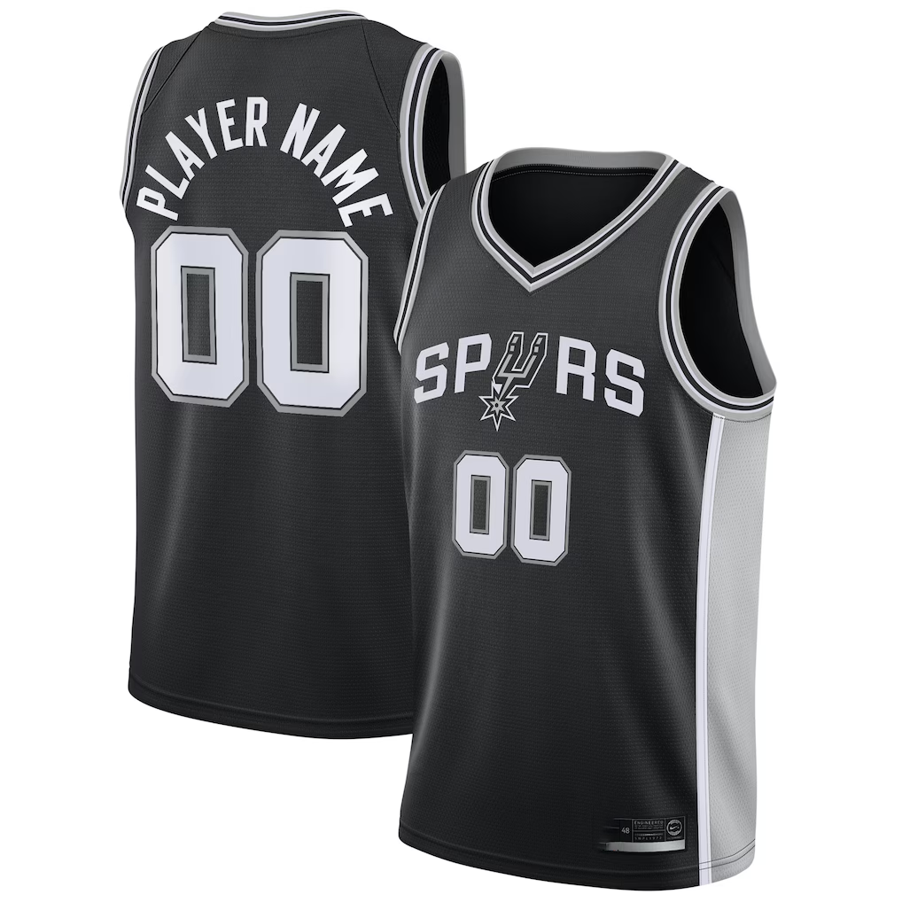 Jdoa Custom SA.Spurs Black Swingman Jerseys - Icon Edition