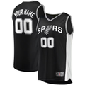 Jdoa Custom SA.Spurs Fanatics Black Fast Break Replica Jerseys - Icon Edition