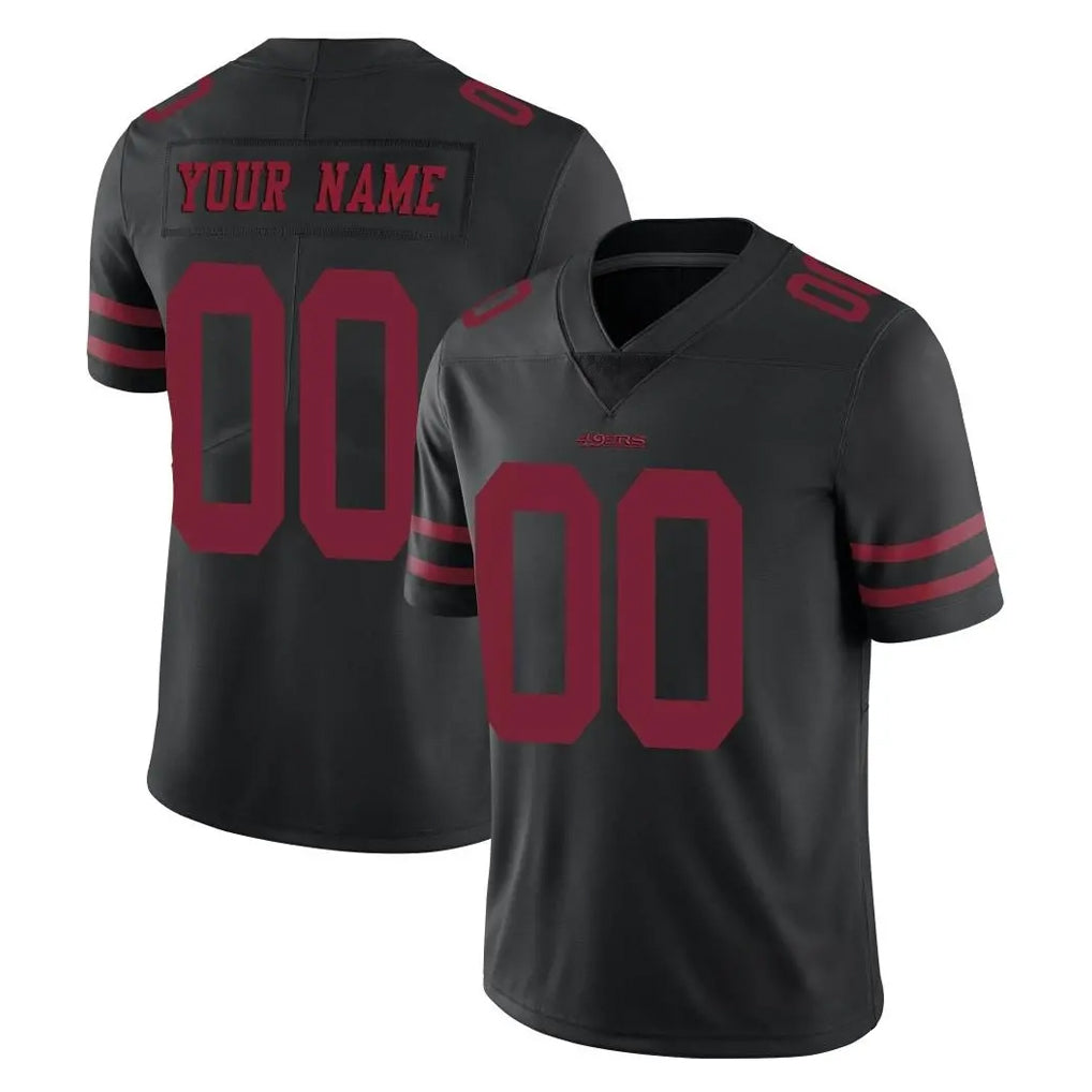Jdoa Custom SF.49ers Black Alternate Limited Vapor Untouchable Home Game Any Name & Numbers Stitched Jerseys