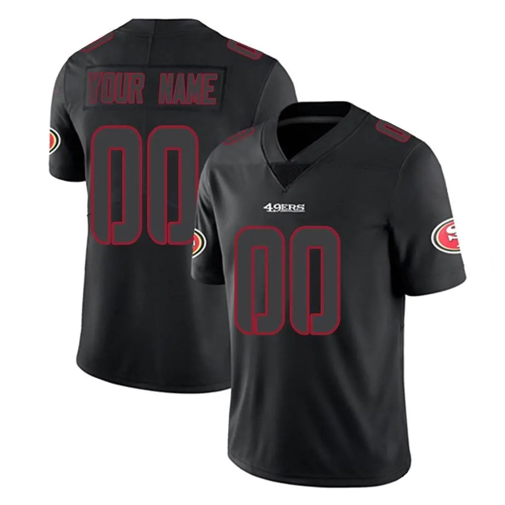 Jdoa Custom SF.49ers Black Impact Limited Home Game Any Name & Numbers Stitched Jerseys