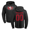 Jdoa Custom SF.49ers Black LOGO Pullover Hoodies Home Game Any Name & Numbers Stitched Jerseys