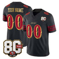 Jdoa Custom SF.49ers Black Limited 80th Rivalries Collection Home Game Any Name & Numbers Stitched Jerseys