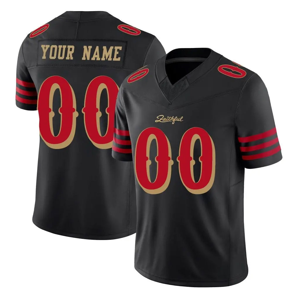 Jdoa Custom SF.49ers Black Limited Rivalries Collection Home Game Any Name & Numbers Stitched Jerseys