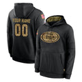 Jdoa Custom SF.49ers Black Salute to Service Sideline Performance Pullover Hoodies Home Game Any Name & Numbers Stitched Jerseys