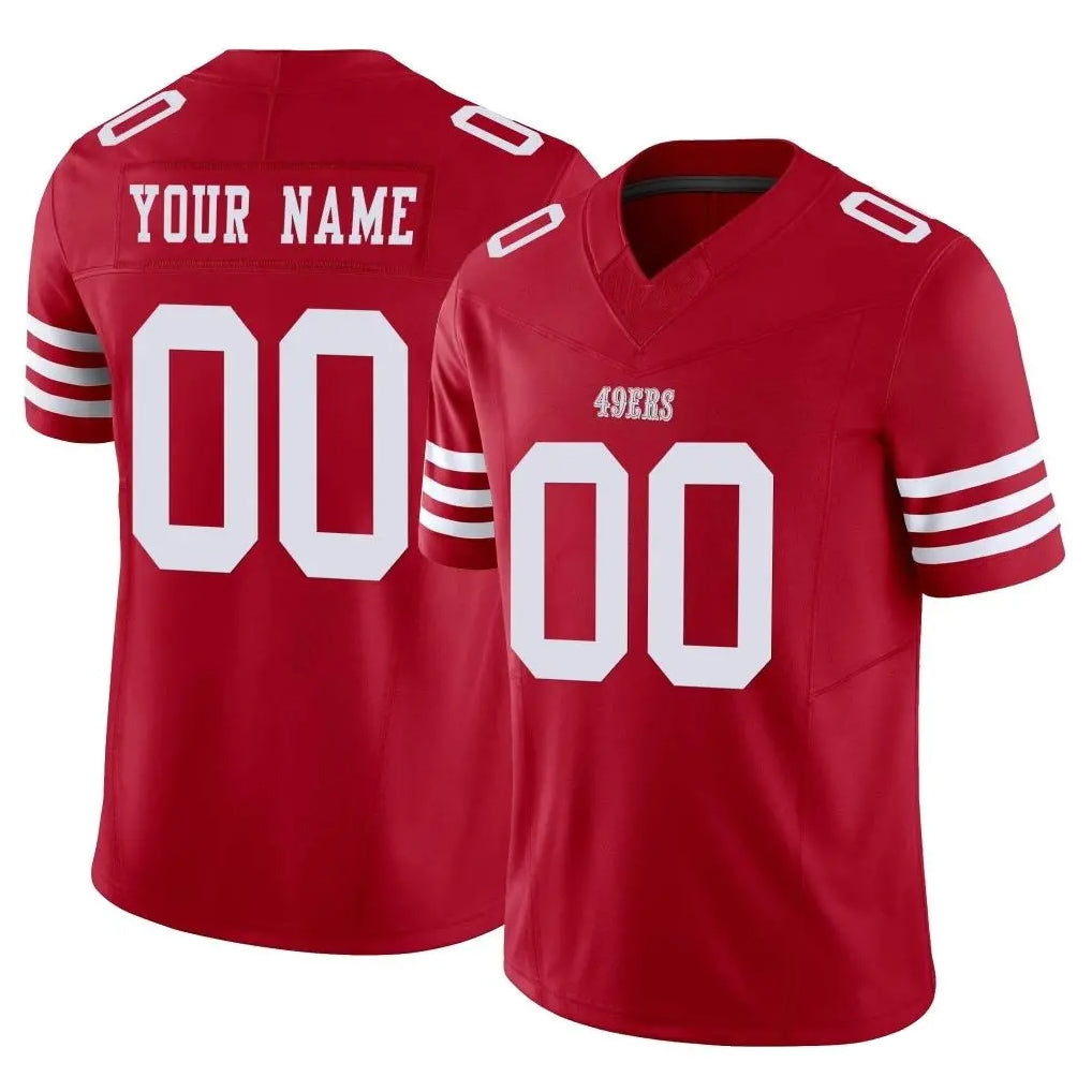 Jdoa Custom SF.49ers Red Limited Vapor F.U.S.E. Home Game Any Name & Numbers Stitched Jerseys