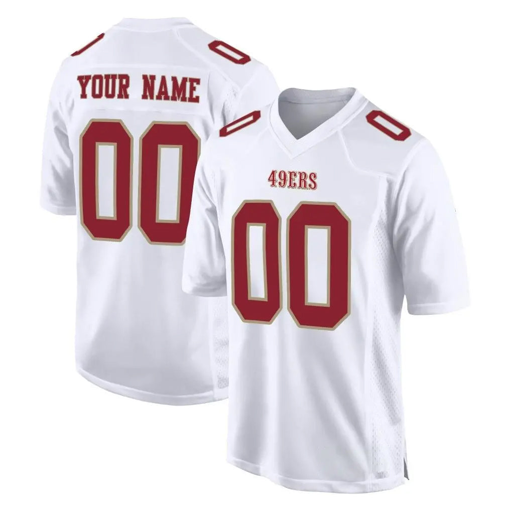 Jdoa Custom SF.49ers White Fashion Home Game Any Name & Numbers Stitched Jerseys