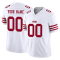 Jdoa Custom SF.49ers White Limited Vapor F.U.S.E. Home Game Any Name & Numbers Stitched Jerseys