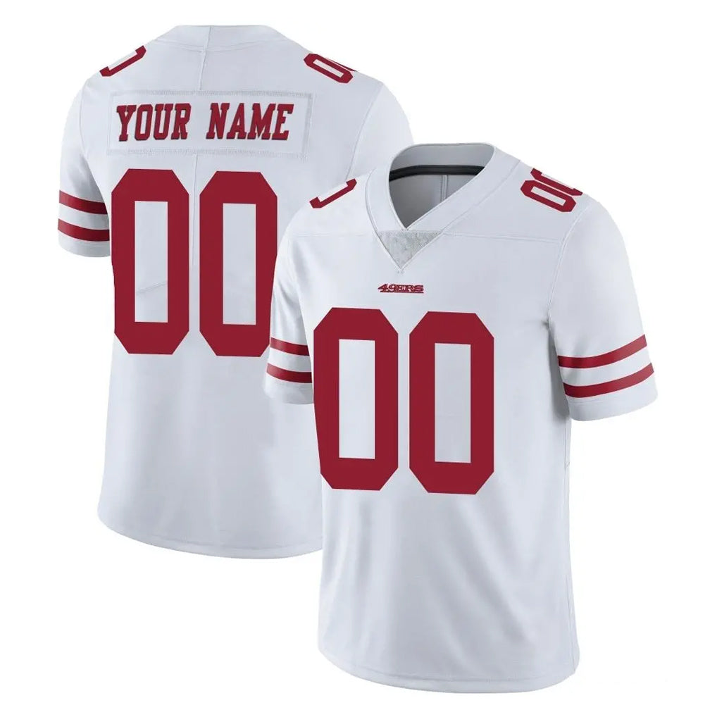 Jdoa Custom SF.49ers White Limited Vapor Untouchable Home Game Any Name & Numbers Stitched Jerseys