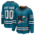 Jdoa Custom S.Jose Sharks Teal Home Breakaway Jerseys