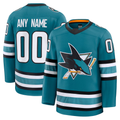 Jdoa Custom S.Jose Sharks Teal Home Premium Jerseys