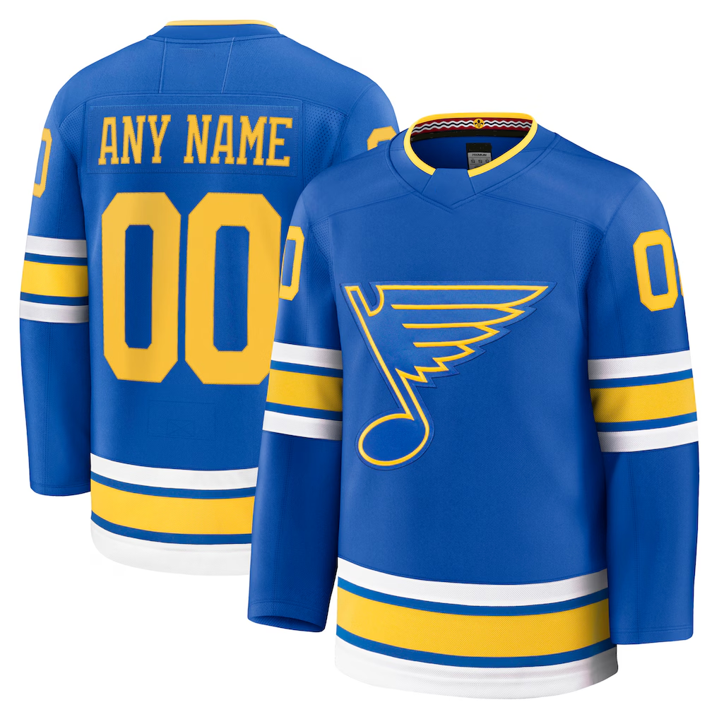 Jdoa Custom St.L.Blues Blue Home Premium Jerseys
