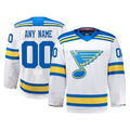Jdoa Custom St.L.Blues White Away Authentic Pro Jerseys