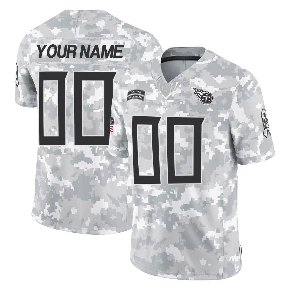 Jdoa Custom T.Titans Arctic Camo Limited Salute to Service Home Game Any Name & Numbers Stitched Jerseys