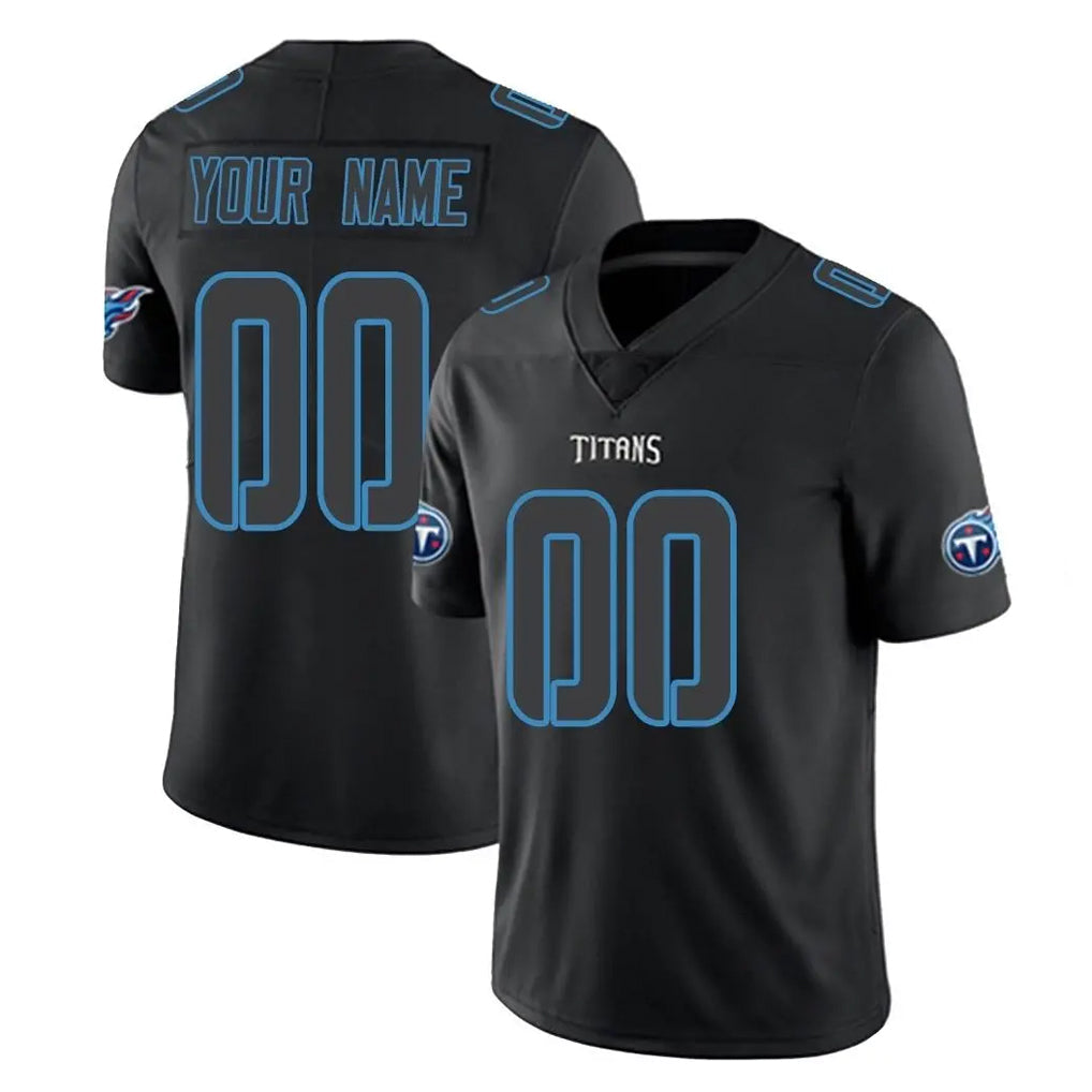 Jdoa Custom T.Titans Black Impact Limited Home Game Any Name & Numbers Stitched Jerseys