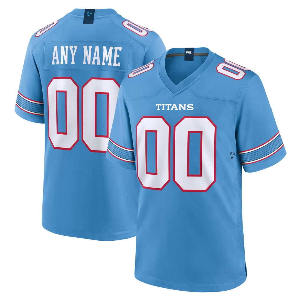 Jdoa Custom T.Titans Light Blue 2026 Game Home Any Name & Numbers Stitched Jerseys