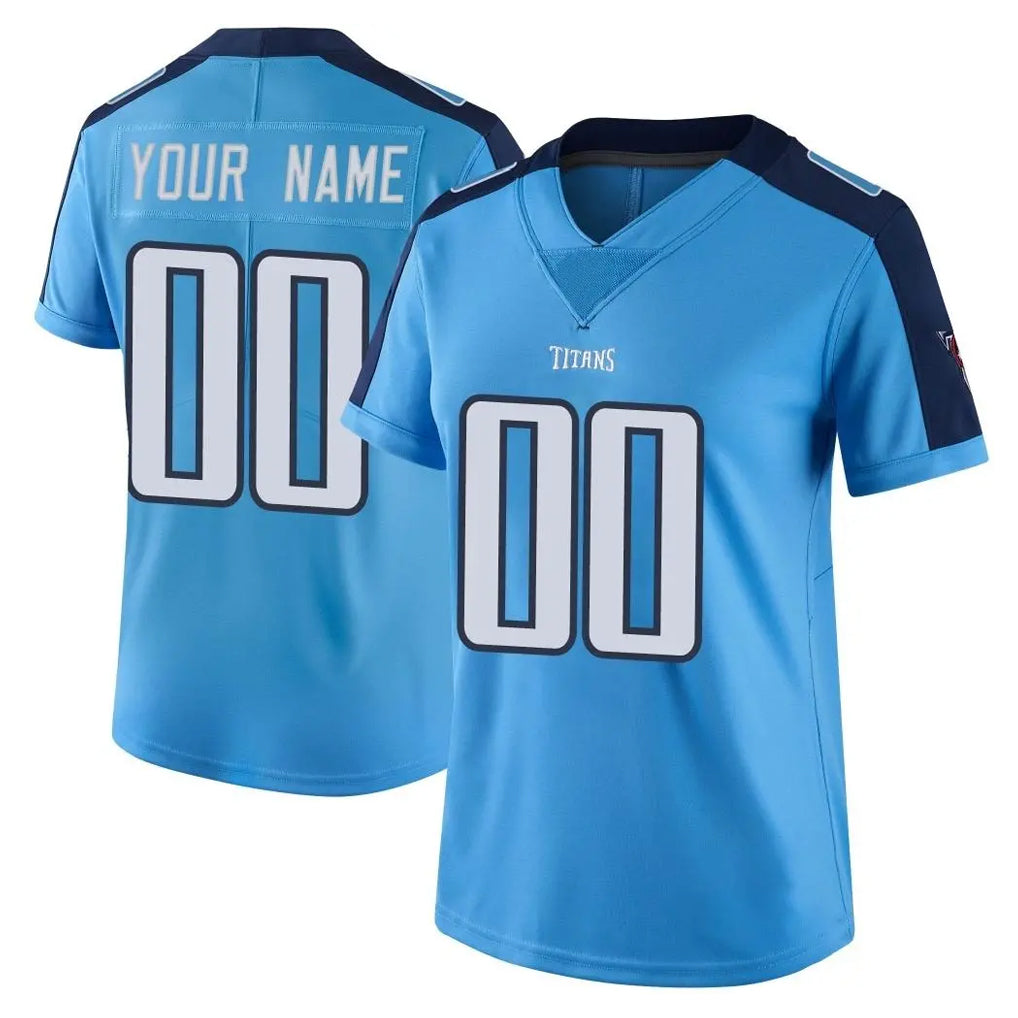 Jdoa Custom T.Titans Light Blue Limited Color Rush Home Game Any Name & Numbers Stitched Jerseys
