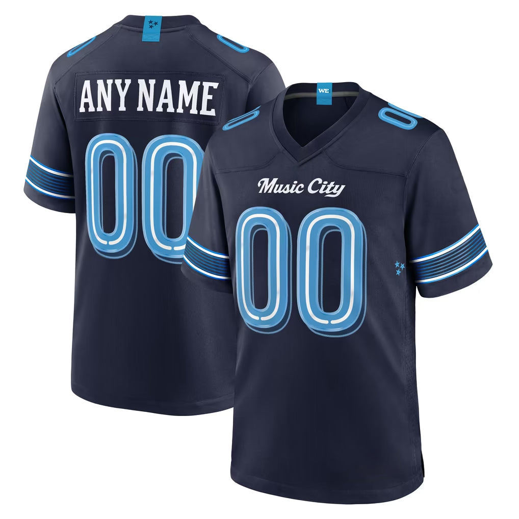 Jdoa Custom T.Titans Navy 2026 Rivalries Collection Home Game Any Name & Numbers Stitched Jerseys