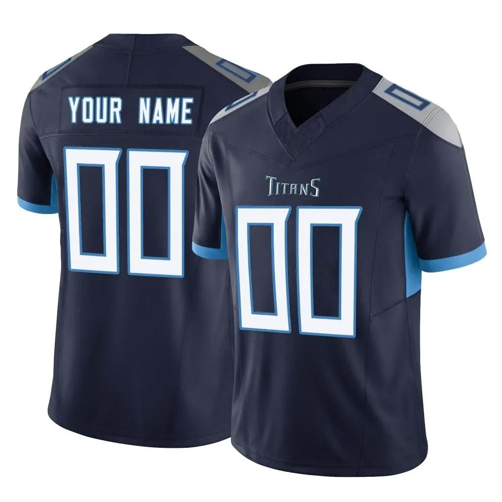 Jdoa Custom T.Titans Navy Limited Vapor F.U.S.E. Home Game Any Name & Numbers Stitched Jerseys